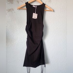 Zara Black Sleeveless Midi Dress